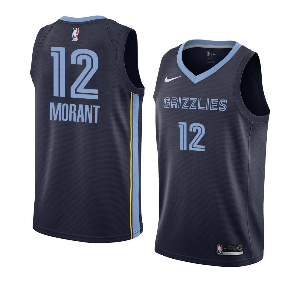 Maglia NBA Nike Menphis Grizzlies #12 Ja Morant Marino Icon 2019-20 Acquista