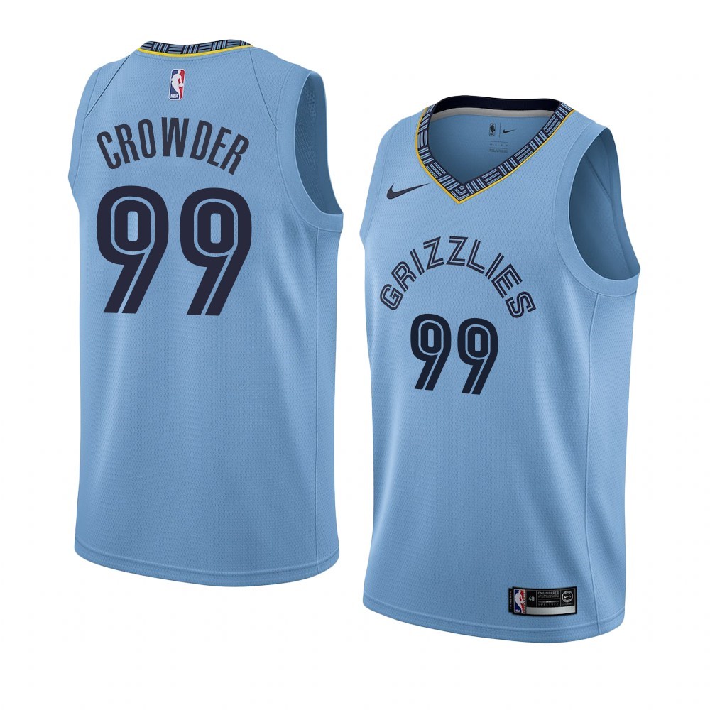 Maglia NBA Nike Menphis Grizzlies #99 Jae Crowder Blu Statement 2019-20 Acquista