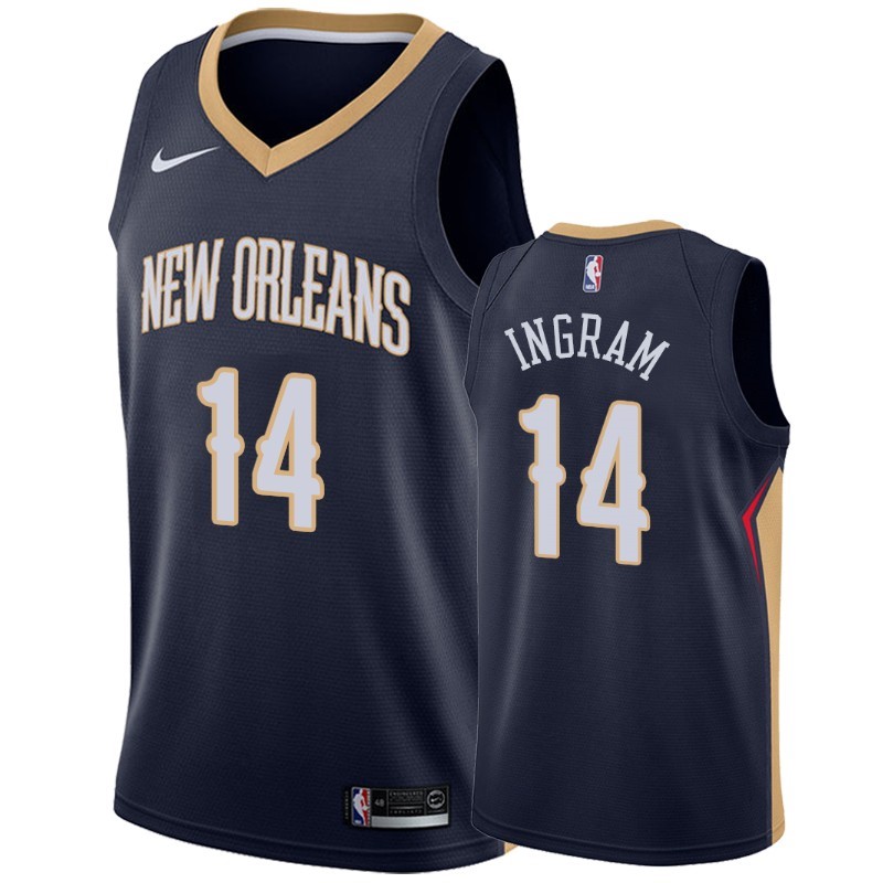 Maglia NBA Nike New Orleans Pelicans #14 Brandon Ingram Marino Icon 2019-20 Acquista