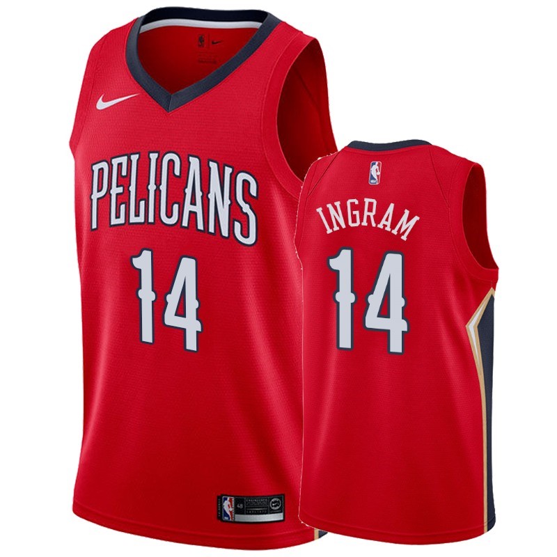 Maglia NBA Nike New Orleans Pelicans #14 Brandon Ingram Rosso Statement 2019-20 Acquista