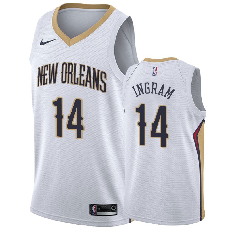 Maglia NBA Nike New Orleans Pelicans #3 Brandon Ingram Bianco Association 2019-20 Acquista