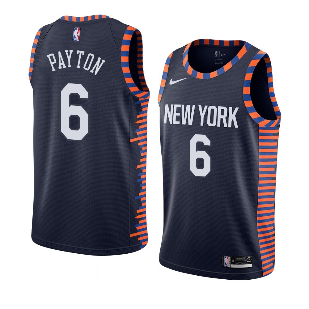 Maglia NBA Nike New York Knicks #6 Elfrid Payton Marino Città 2019-20 Acquista