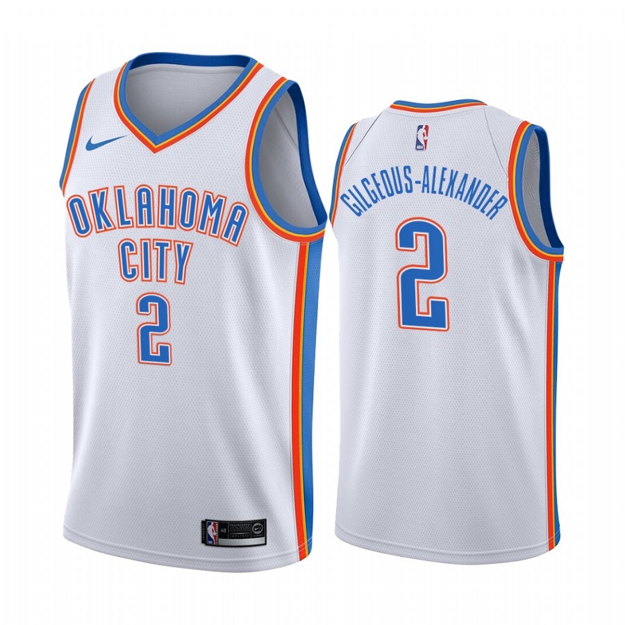 Maglia NBA Nike Oklahoma City Thunder #2 Gilgeous Alexander Bianco 2019-20 Acquista