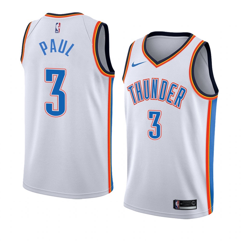 Maglia NBA Nike Oklahoma City Thunder #3 Chris Paul Bianco Association Edition Acquista