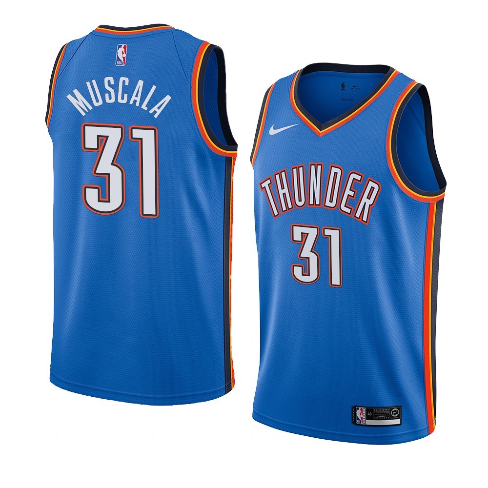 Maglia NBA Nike Oklahoma City Thunder #31 Mike Muscala Blu Icon Edition Acquista