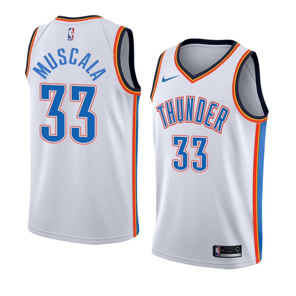 Maglia NBA Nike Oklahoma City Thunder #33 Mike Muscala Bianco Association Edition Acquista