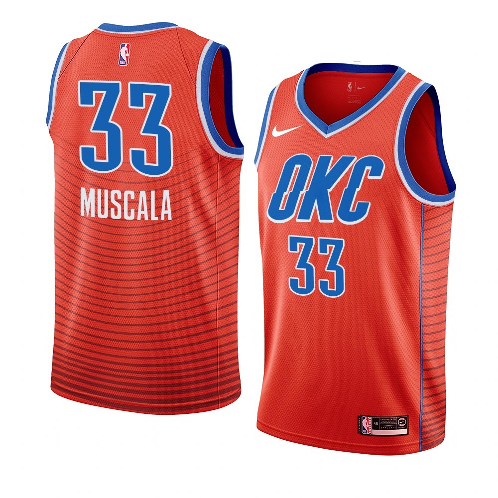 Maglia NBA Nike Oklahoma City Thunder #33 Mike Muscala Orange Statement 2019-20 Acquista