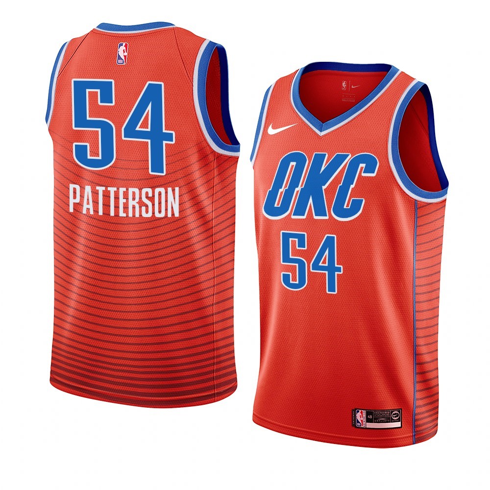 Maglia NBA Nike Oklahoma City Thunder #54 Patrick Patterson Orange Statement 2019-20 Acquista
