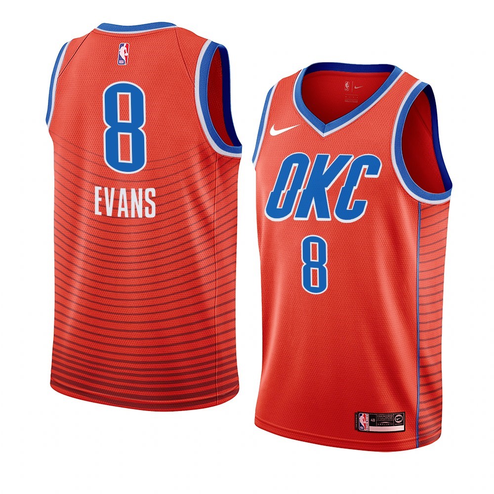 Maglia NBA Nike Oklahoma City Thunder #8 Jawun Evans Orange Statement 2019-20 Acquista