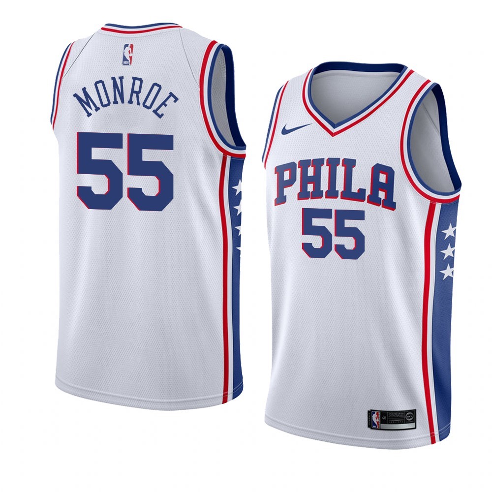 Maglia NBA Nike Phildelphia Sixers #55 Greg Monroe Bianco Association 2019-20 Acquista