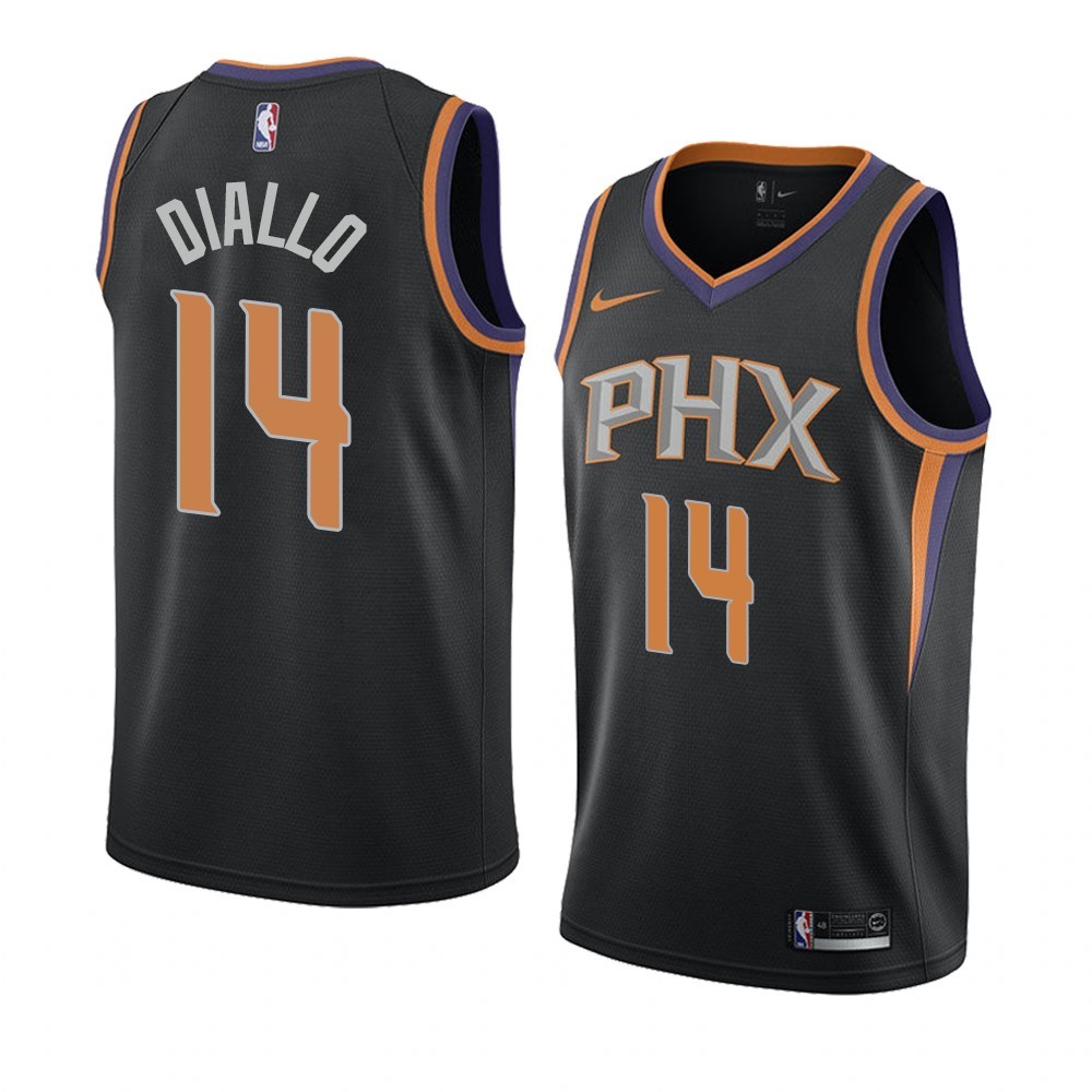 Maglia NBA Nike Phoenix Suns #14 Cheick Diallo Nero Statement Edition Acquista