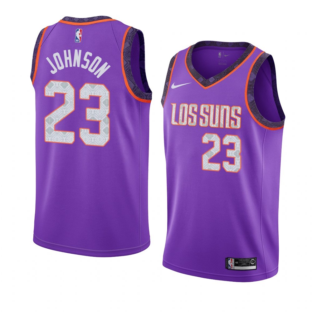 Maglia NBA Nike Phoenix Suns #23 Cameron Johnson Pourpre Città 2019-20 Acquista