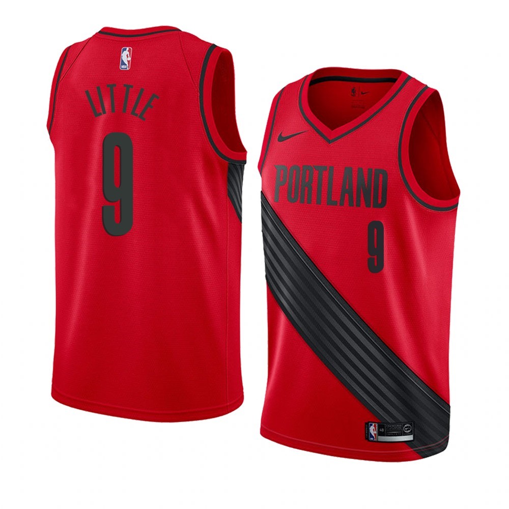 Maglia NBA Nike Portland Trail Blazers #9 Nassir Little Rosso Statement 2019-20 Acquista