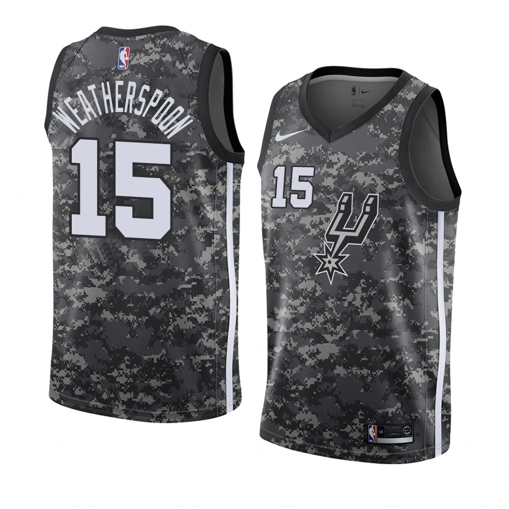 Maglia NBA Nike San Antonio Spurs #15 Quinndar Weatherspoon camo Città Acquista