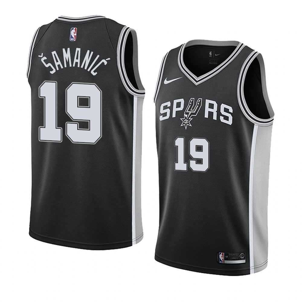 Maglia NBA Nike San Antonio Spurs #19 Luka Samanic Nero Icon 2019-20 Acquista