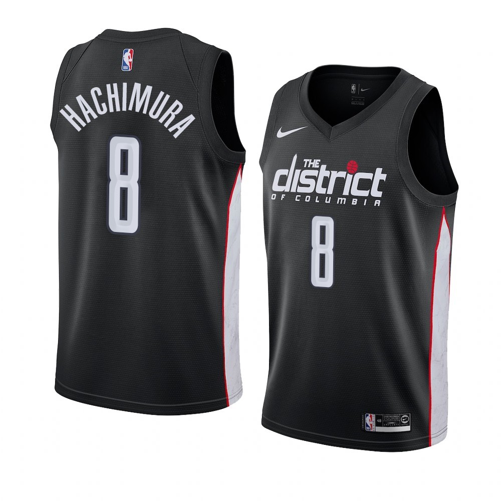 Maglia NBA Nike Washington Wizards #8 Rui Hachimura Nero Città 2019-20 Acquista