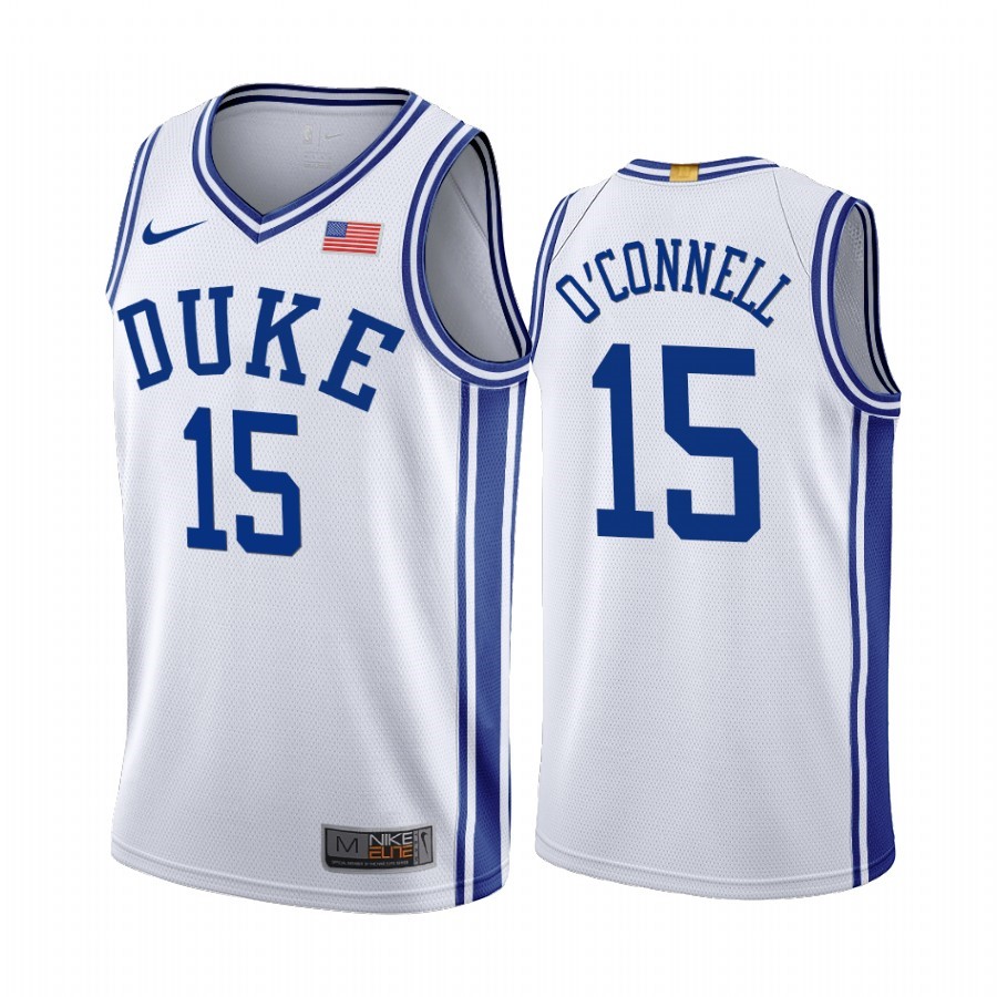 Maglia NCAA Duke #15 Alex O'Connell Bianco 2019-20 Acquista