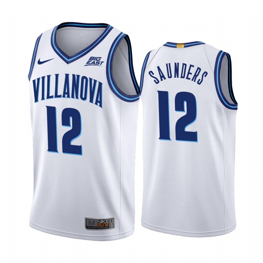 Maglia NCAA Villanova Wildcats #12 Tim Saunders Bianco Acquista