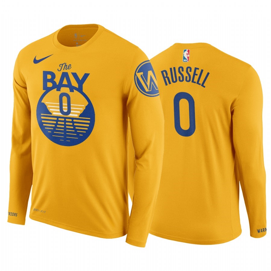 T-Shirt Golden State Warriors D'Angelo Russell Manga Larga Jaune Acquista