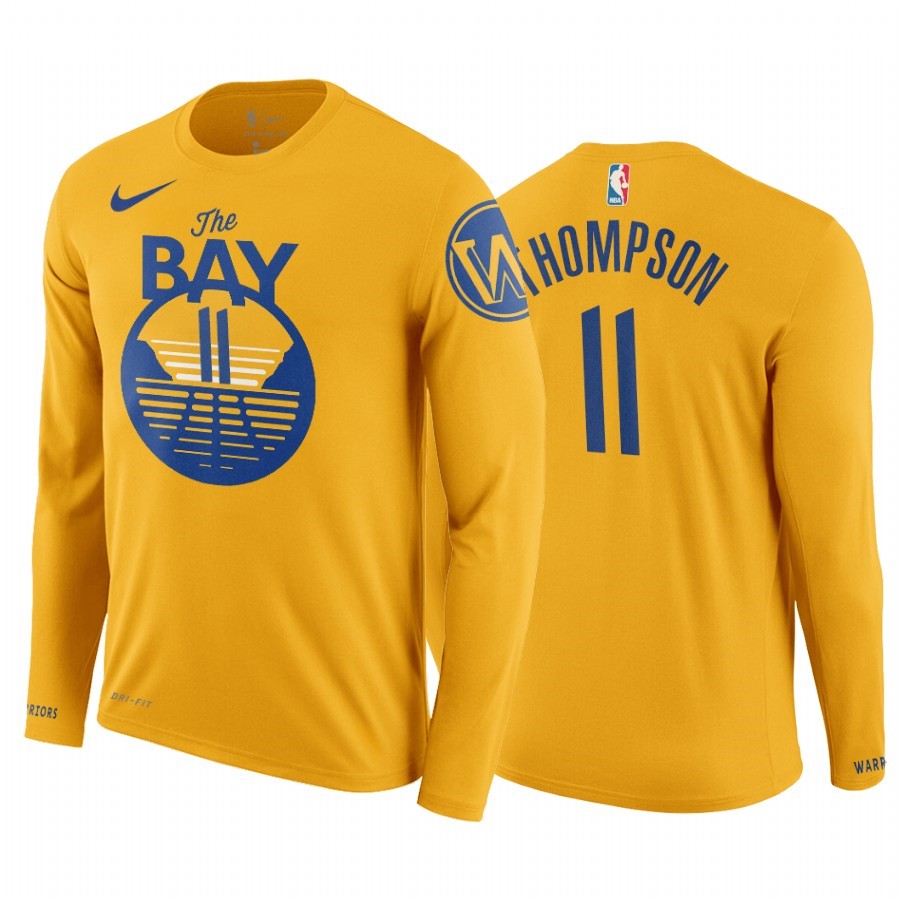 T-Shirt Golden State Warriors Klay Thompson Manga Larga Jaune Acquista