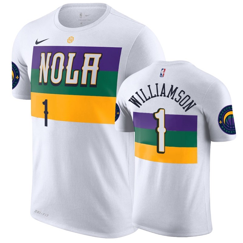 T-Shirt New Orleans Pelicans Zion Williamson Bianco Città Acquista