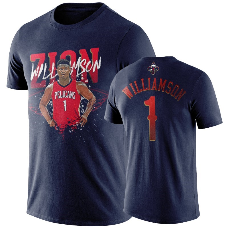 T-Shirt New Orleans Pelicans Zion Williamson Marino Player Graphic Acquista