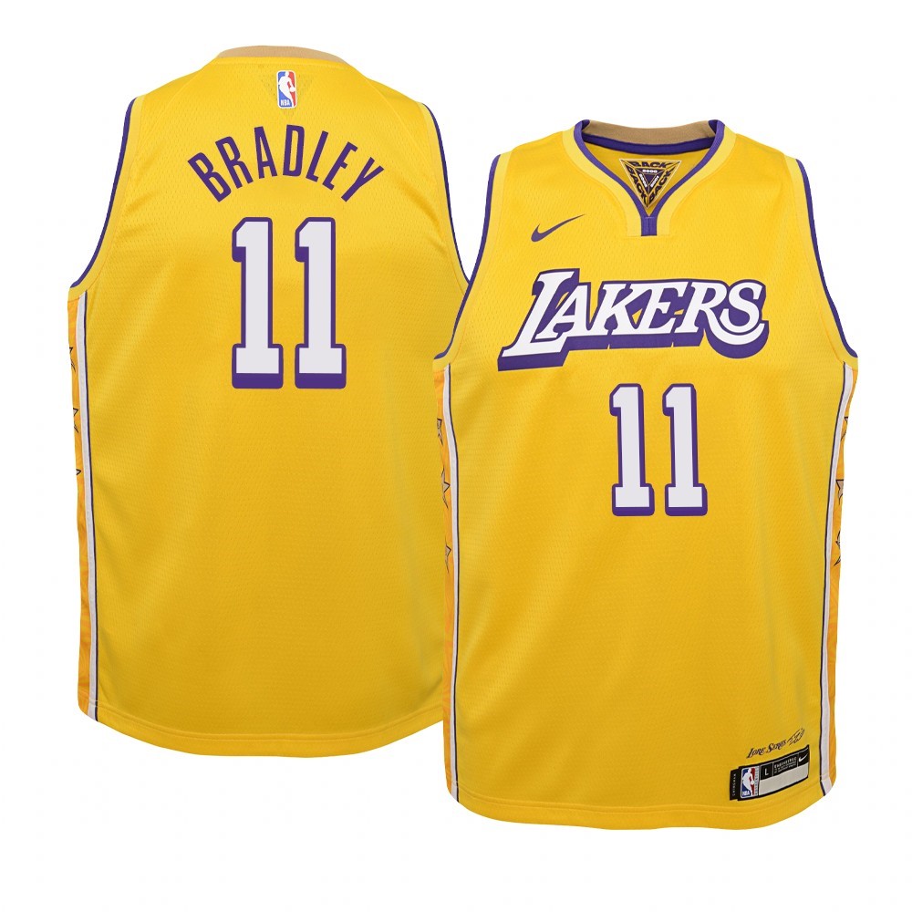 Maglia NBA Bambino Los Angeles Lakers #11 Avery Bradley Nike Giallo Città 2019-20 Acquista