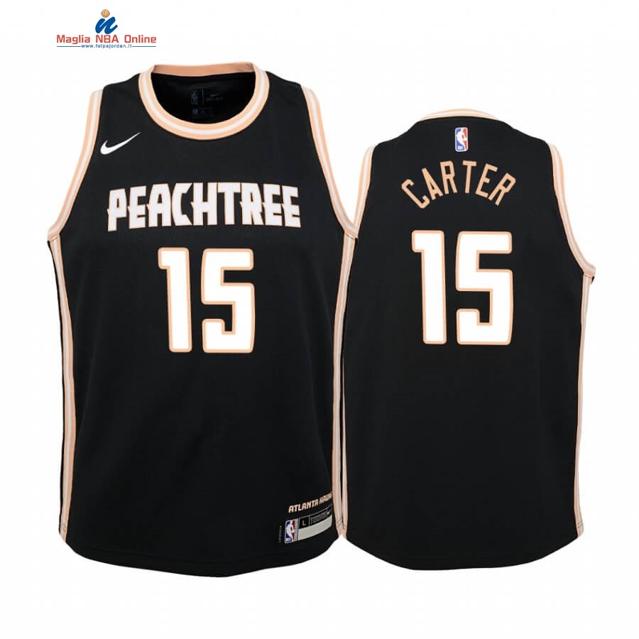 Maglia NBA Bambino Atlanta Hawks #15 Vince Carter Nike Nero Città 2019-20 Acquista