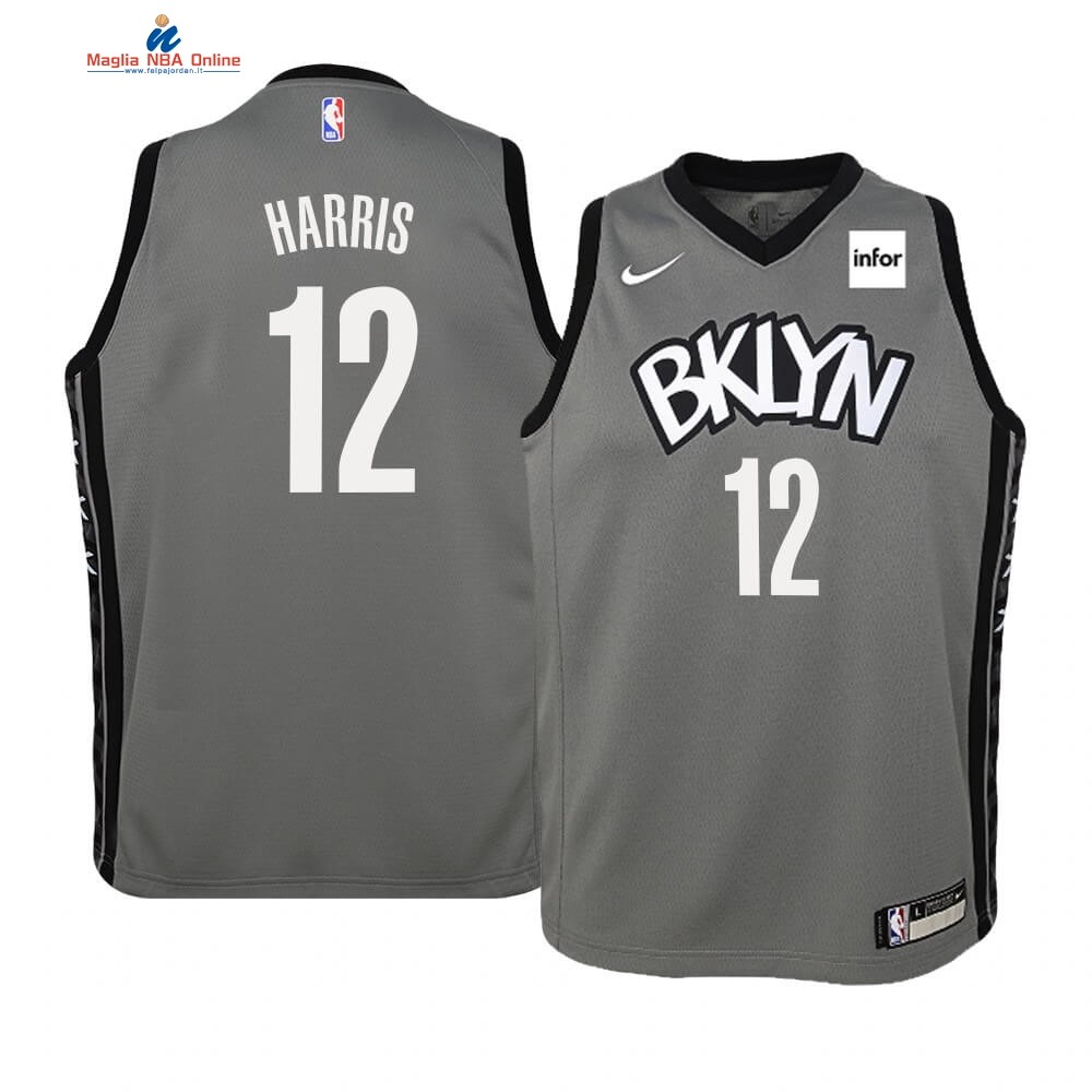 Maglia NBA Bambino Brooklyn Nets #12 Joe Harris Grigio Statement 2019-20 Acquista