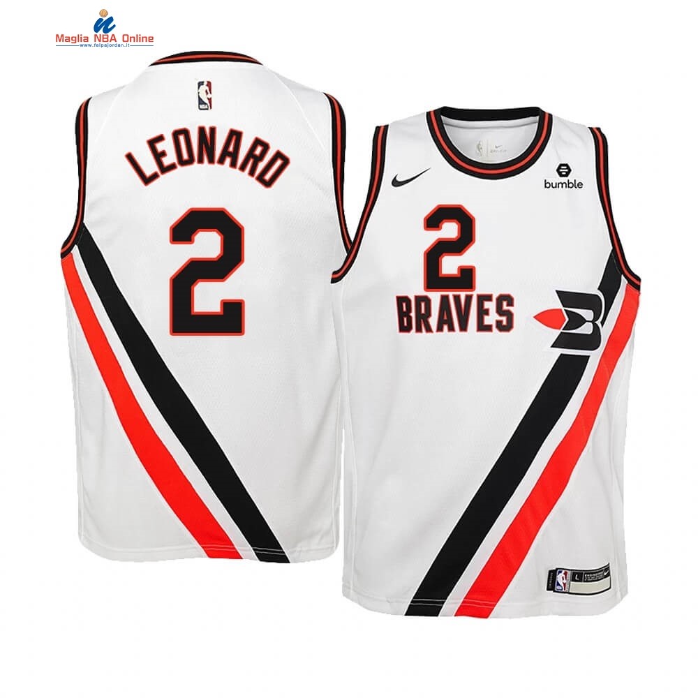 Maglia NBA Bambino Earned Edition Los Angeles Clippers #2 Kawhi Leonard Bianco Acquista