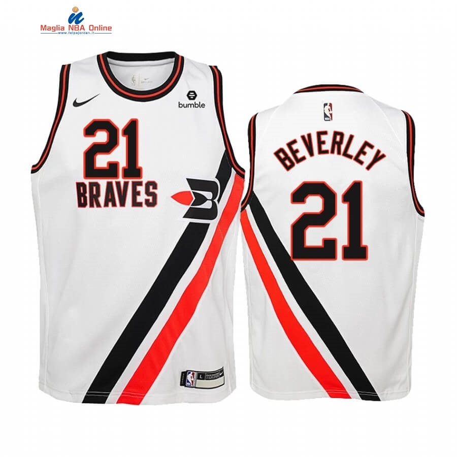 Maglia NBA Bambino Earned Edition Los Angeles Clippers #21 Patrick Beverley Bianco Acquista