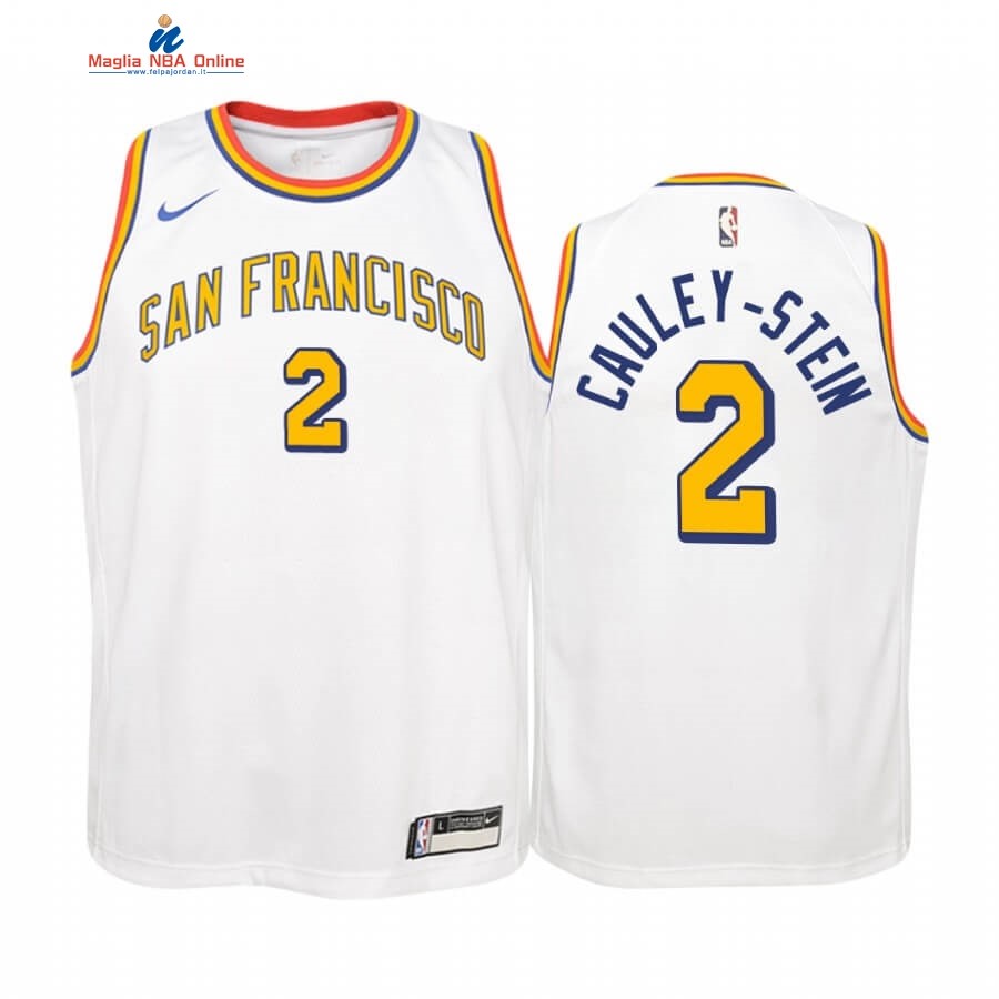 Maglia NBA Bambino Golden State Warriors #2 Willie Cauley Stein Bianco Classics Edition 2019-20 Acquista