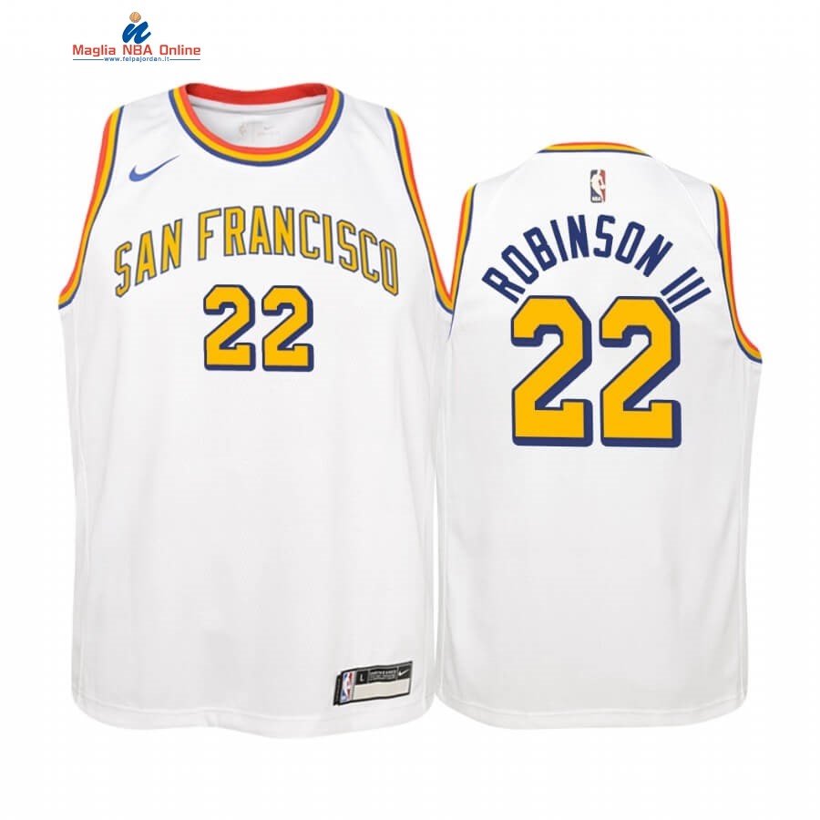 Maglia NBA Bambino Golden State Warriors #22 Glenn Robinson-III Bianco Classics Edition 2019-20 Acquista