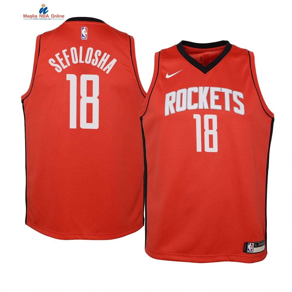 Maglia NBA Bambino Houston Rockets #18 Thabo Sefolosha Rosso Icon 2019-20 Acquista