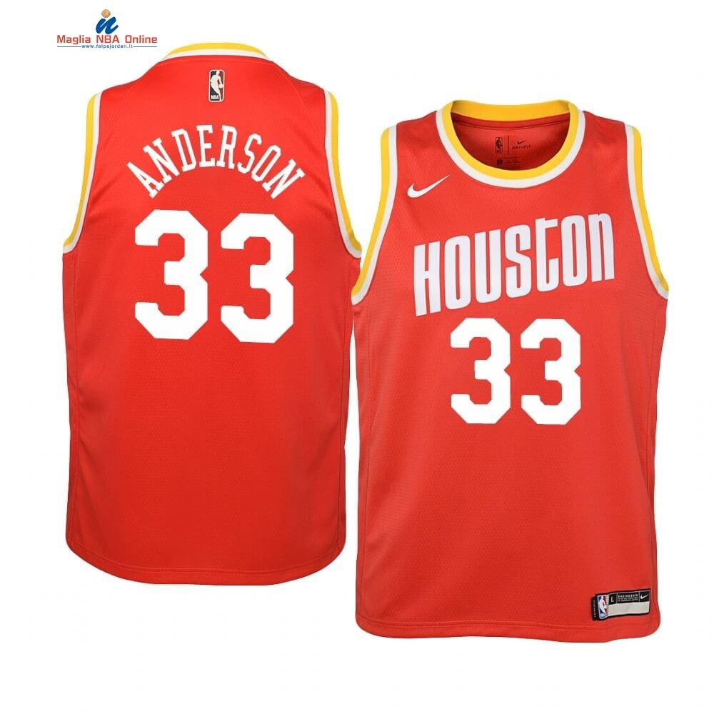 Maglia NBA Bambino Houston Rockets #33 Ryan Anderson Arancia Hardwood Classics 2019-20 Acquista