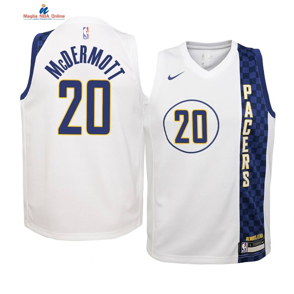 Maglia NBA Bambino Indiana Pacers #20 Doug McDermott Nike Blacno Città 2019-20 Acquista