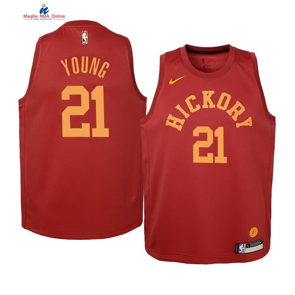 Maglia NBA Bambino Indiana Pacers #21 Thaddeus Young Nike Retro Marrone Acquista