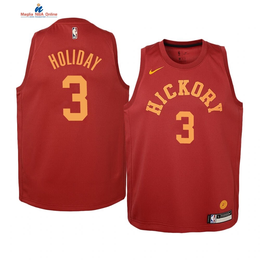 Maglia NBA Bambino Indiana Pacers #3 Aaron Holiday Nike Retro Marrone Acquista