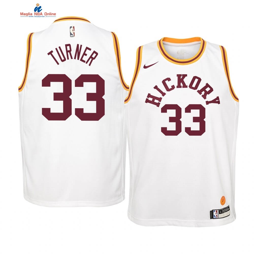 Maglia NBA Bambino Indiana Pacers #33 Myles Turner Nike Retro Bianco Acquista