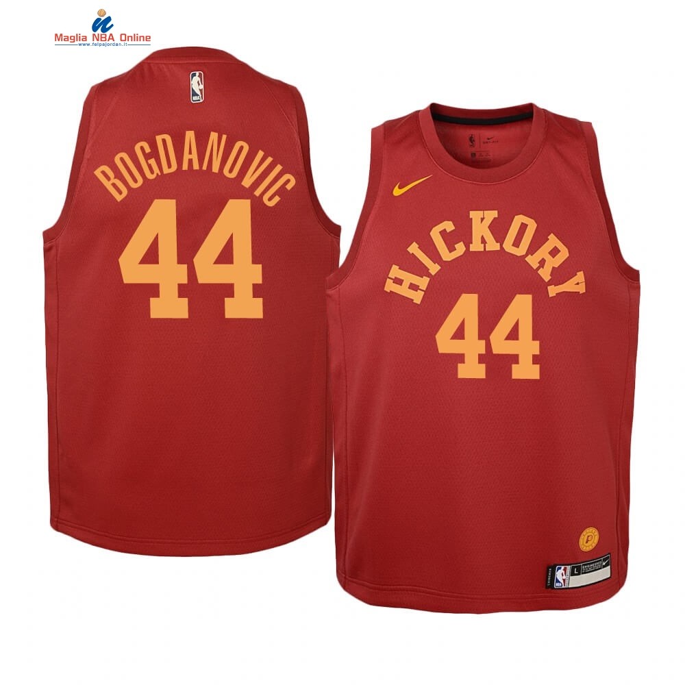 Maglia NBA Bambino Indiana Pacers #44 Bojan Bogdanovic Nike Retro Marrone Acquista