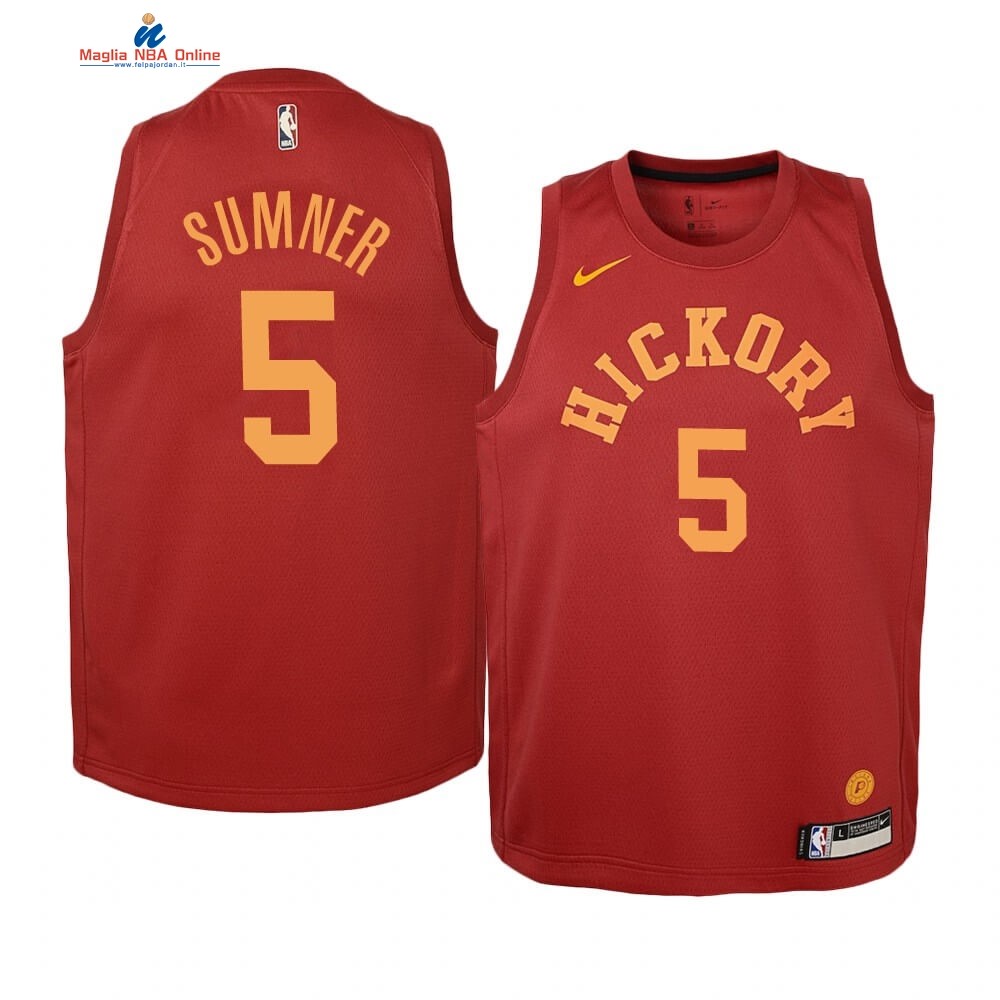 Maglia NBA Bambino Indiana Pacers #5 Edmond Sumner Nike Retro Marrone Acquista