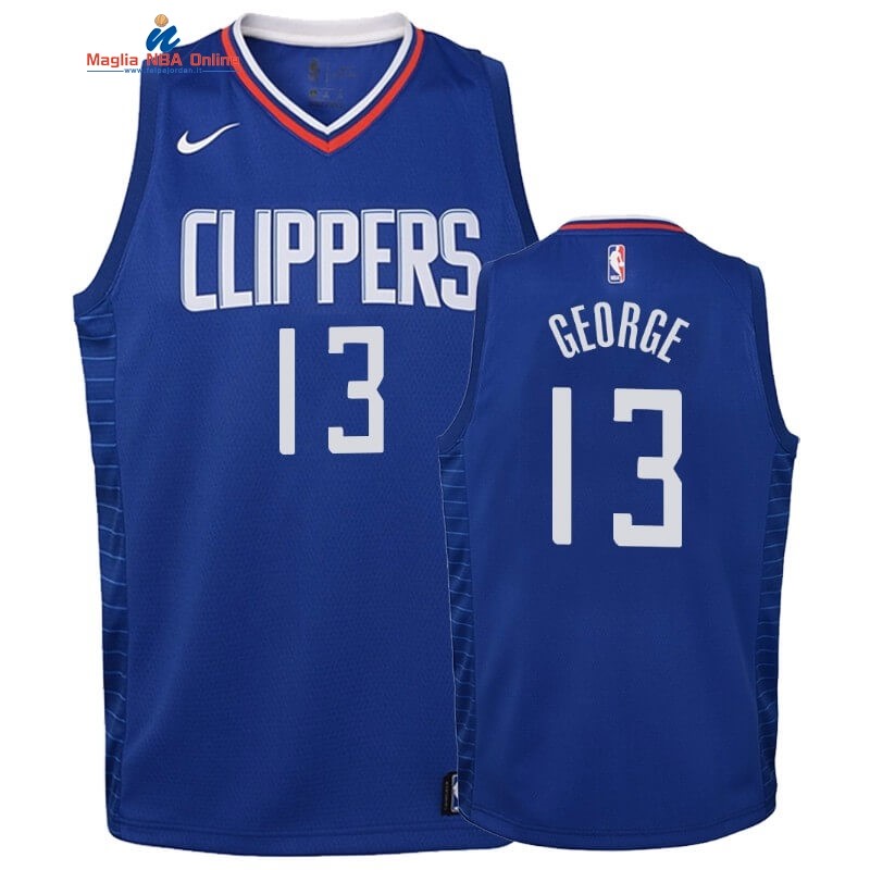 Maglia NBA Bambino Los Angeles Clippers #13 Paul George Blu Icon 2019-20 Acquista