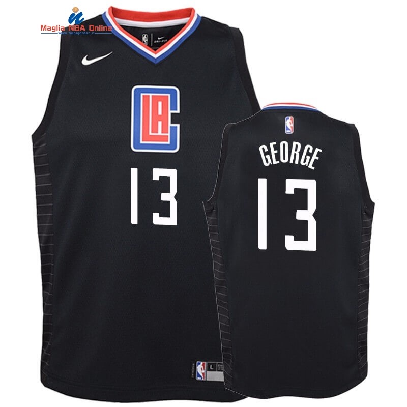 Maglia NBA Bambino Los Angeles Clippers #13 Paul George Nero Statement 2019-20 Acquista