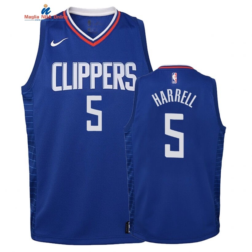 Maglia NBA Bambino Los Angeles Clippers #5 Montrezl Harrell Blu Icon 2019-20 Acquista