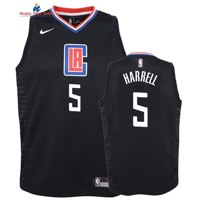 Maglia NBA Bambino Los Angeles Clippers #5 Montrezl Harrell Nero Statement 2019-20 Acquista