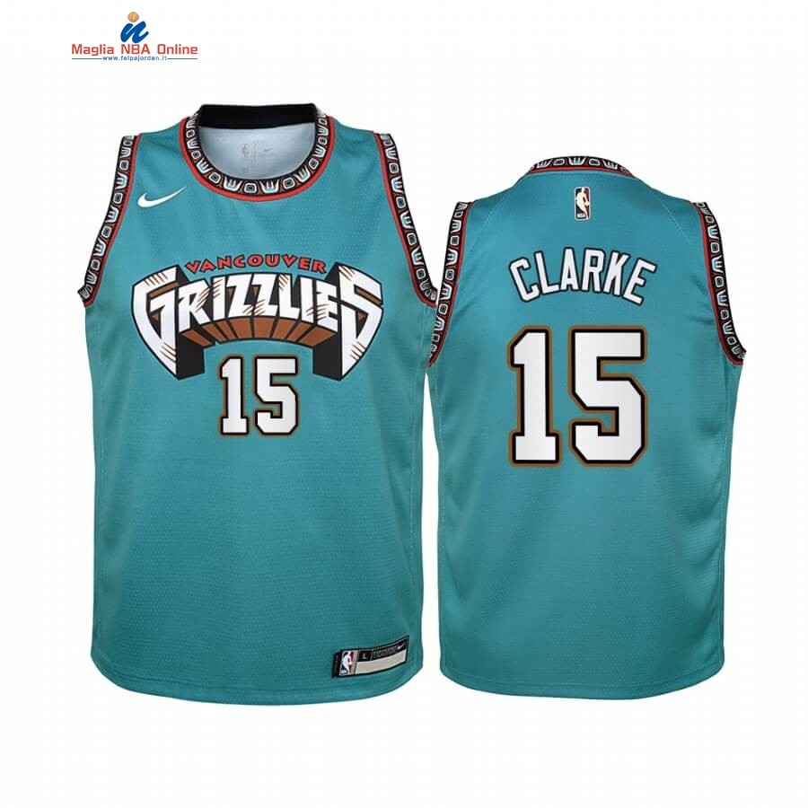 Maglia NBA Bambino Memphis Grizzlies #15 Brandon Clarke Verde Hardwood Classics Acquista