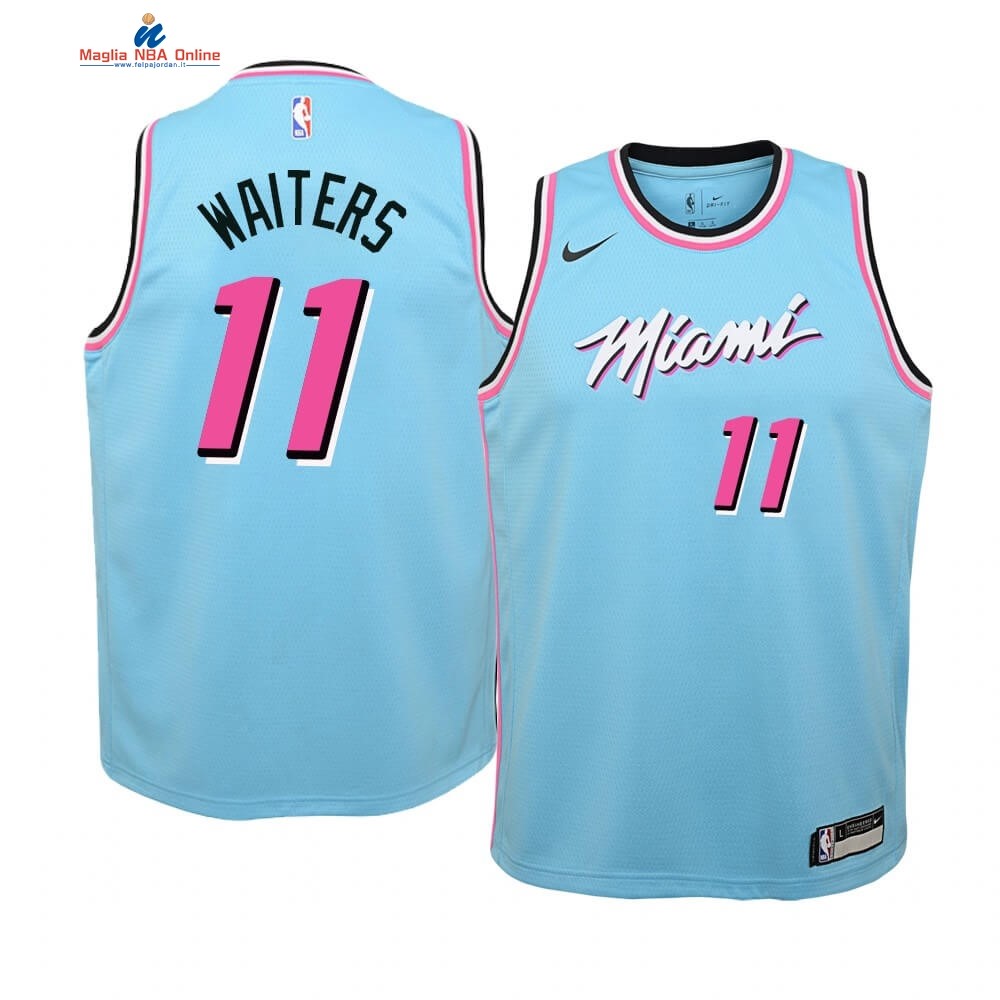 Maglia NBA Bambino Miami Heat #11 Dion Waiters Blu Città 2019-20 Acquista
