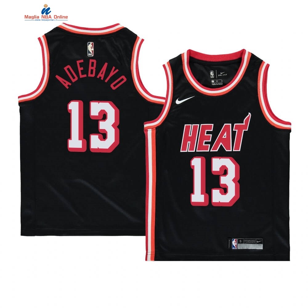 Maglia NBA Bambino Miami Heat #13 Bam Adebayo Nero Hardwood Classics 1996-97 Acquista