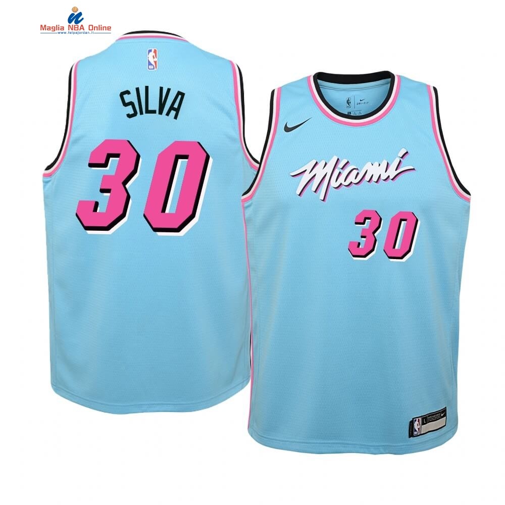 Maglia NBA Bambino Miami Heat #30 Chris Silva Blu Città 2019-20 Acquista