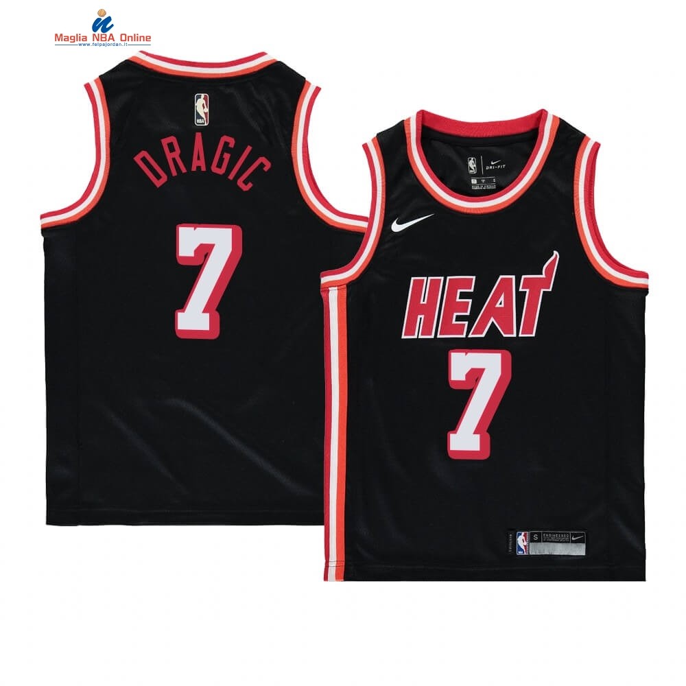 Maglia NBA Bambino Miami Heat #7 Goran Dragic Nero Hardwood Classics 1996-97 Acquista